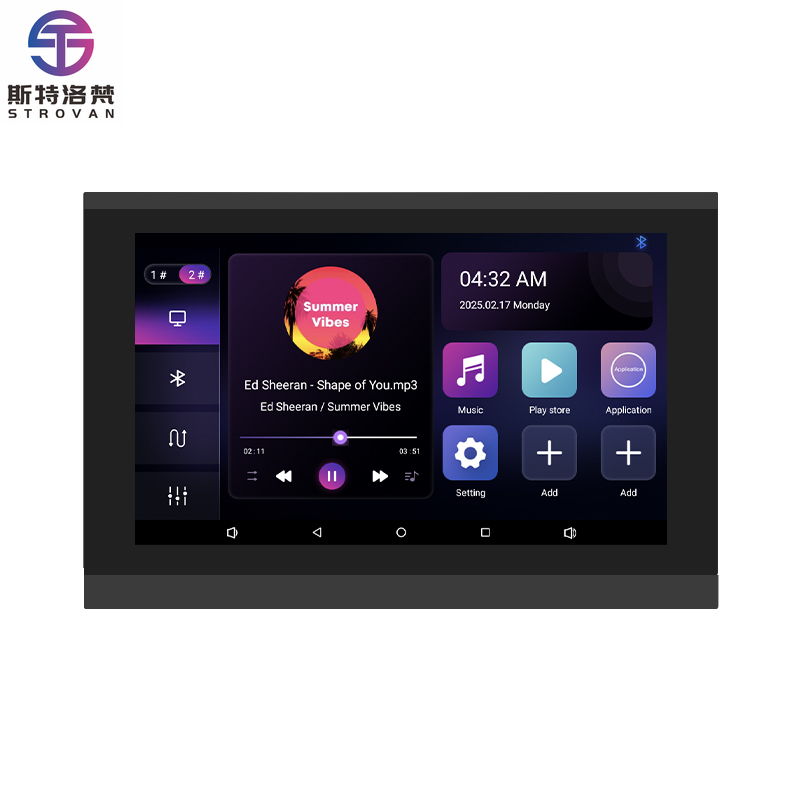 Audio Music System For Home - 7 Inch Touch Screen 2 Zone