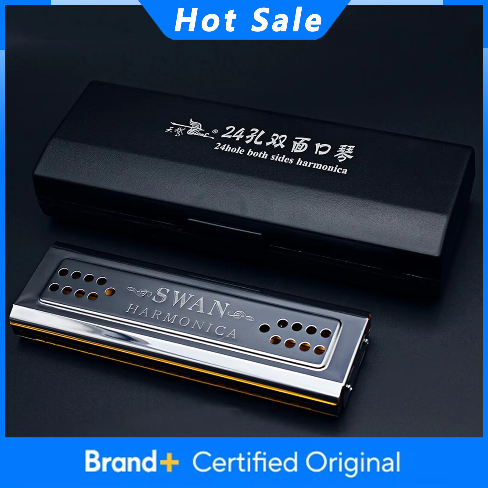 Harmonica 10 Hole - SWAN 24 Hole C Key Harmonica