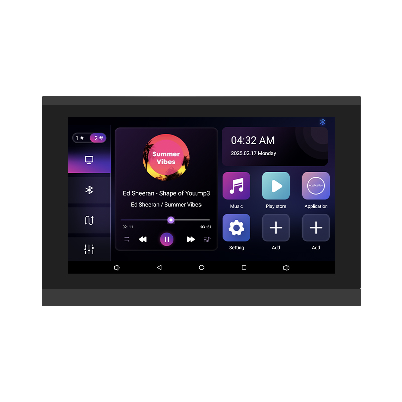 Audio Music System For Home - 7 Inch Touch Screen 2 Zone