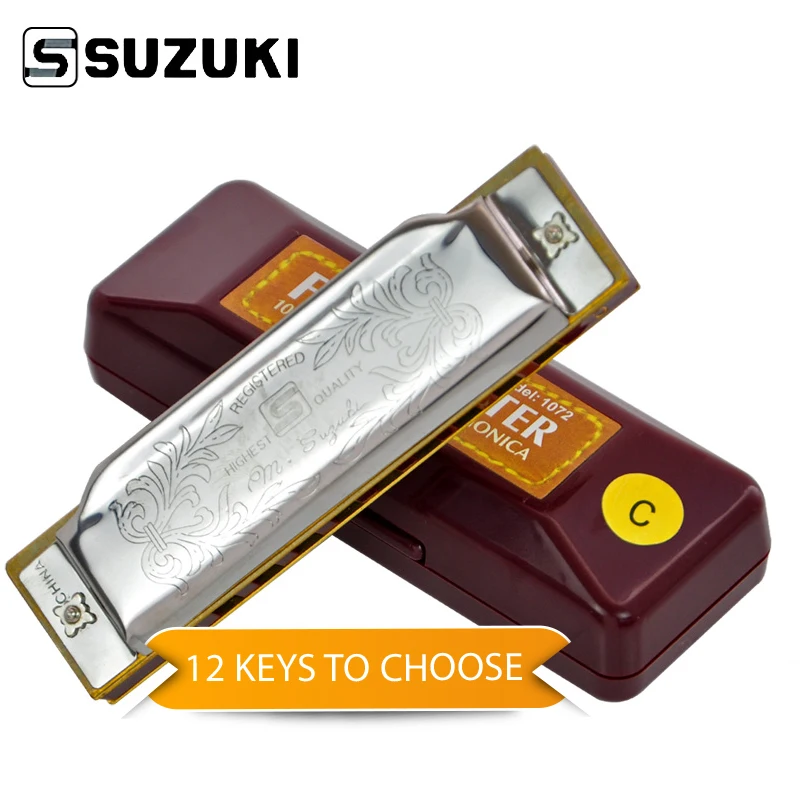 Harmonica 10 Hole - [12 Keys] Suzuki Diatonic Harmonica 1072