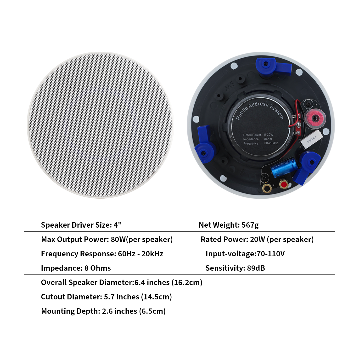 MUXEARK 2PCS 4 Inch Home Audio - Audio Music System For Home incelemesi ve fiyatı