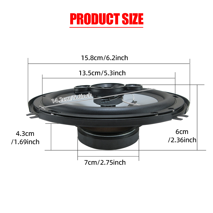 2PCS 6 Inch HiFi Coaxial Subwo - Audio Universal Music incelemesi ve fiyatı