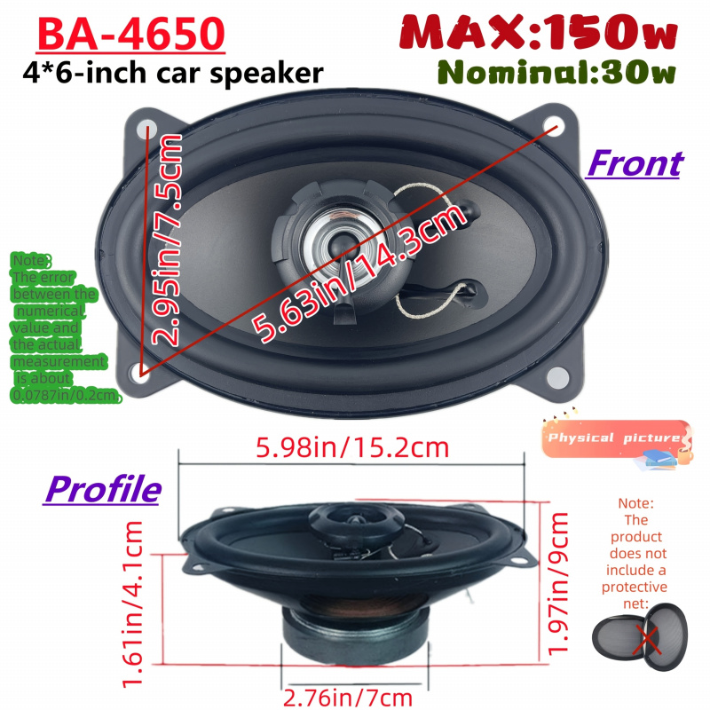 4X6inch car coaxial speaker，4* - Audio Universal Music incelemesi ve fiyatı