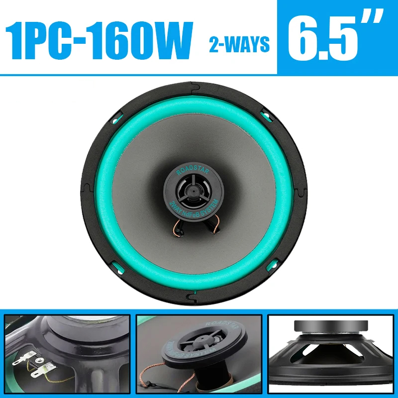 1PC 160W 6.5 Inch Car Coaxial  - Audio Universal Music incelemesi ve fiyatı