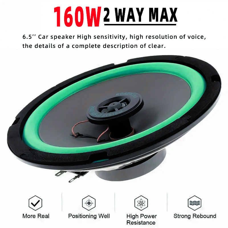 1PC 160W 6.5 Inch Car Coaxial  - Audio Universal Music incelemesi ve fiyatı
