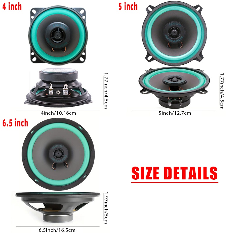 2PCS 4/5/6.5Inch Car Coaxial S - Audio Universal Music incelemesi ve fiyatı