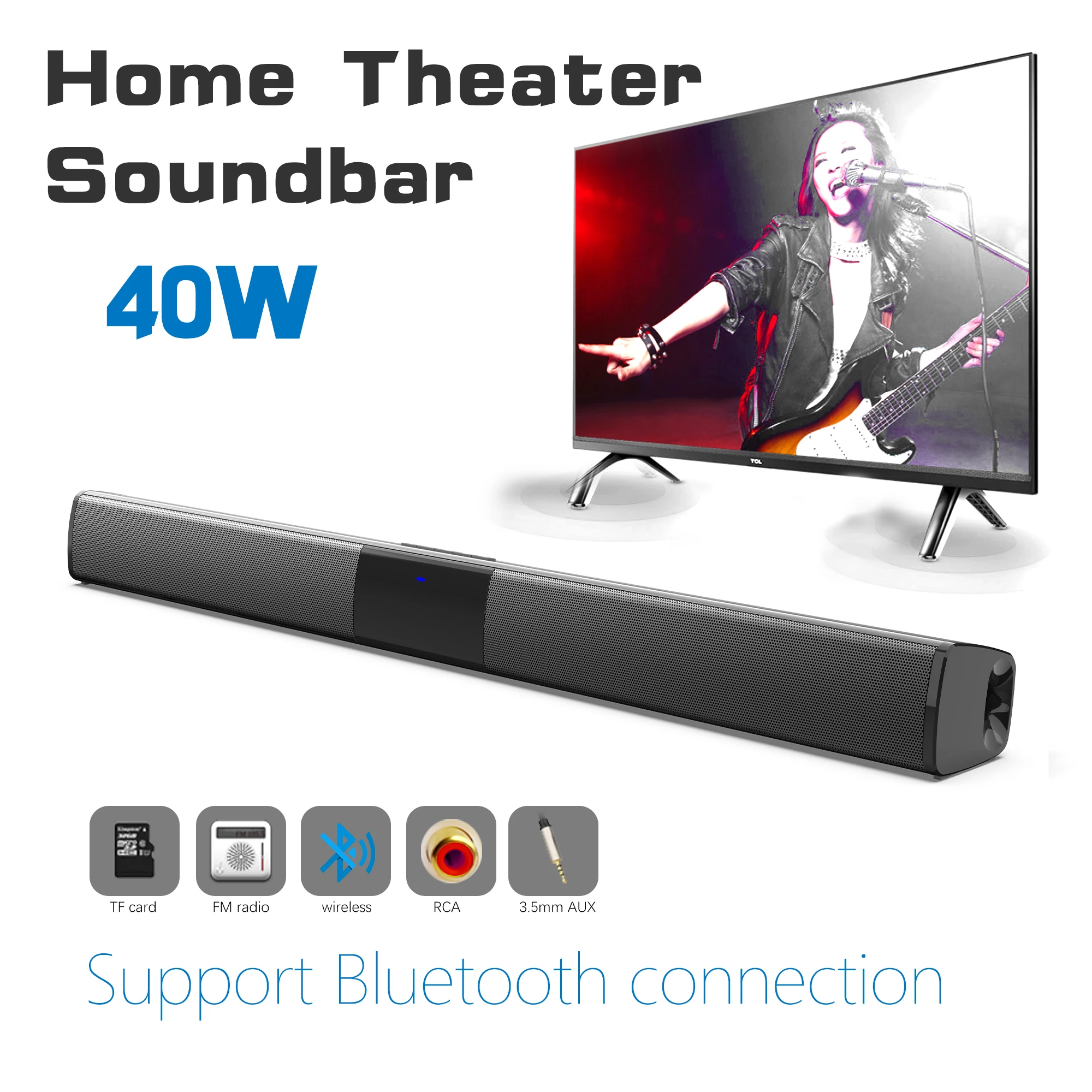 40W High Power Soundbar for TV - Audio Music System For Home incelemesi ve fiyatı
