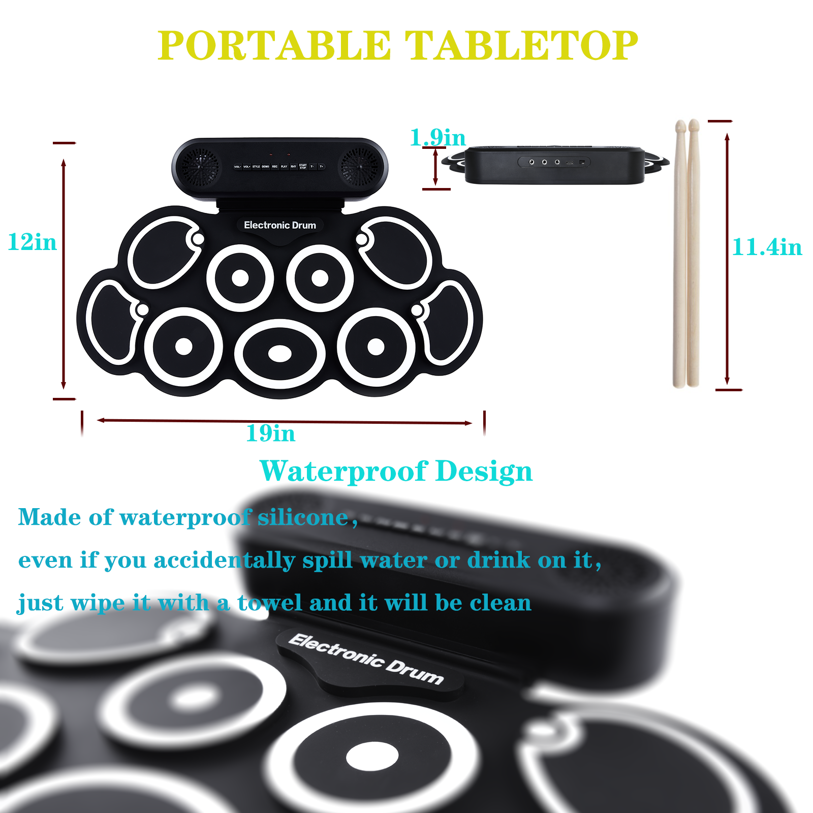 Electronic Drum Set USB Roll-U - Drum Practice Pad incelemesi ve fiyatı