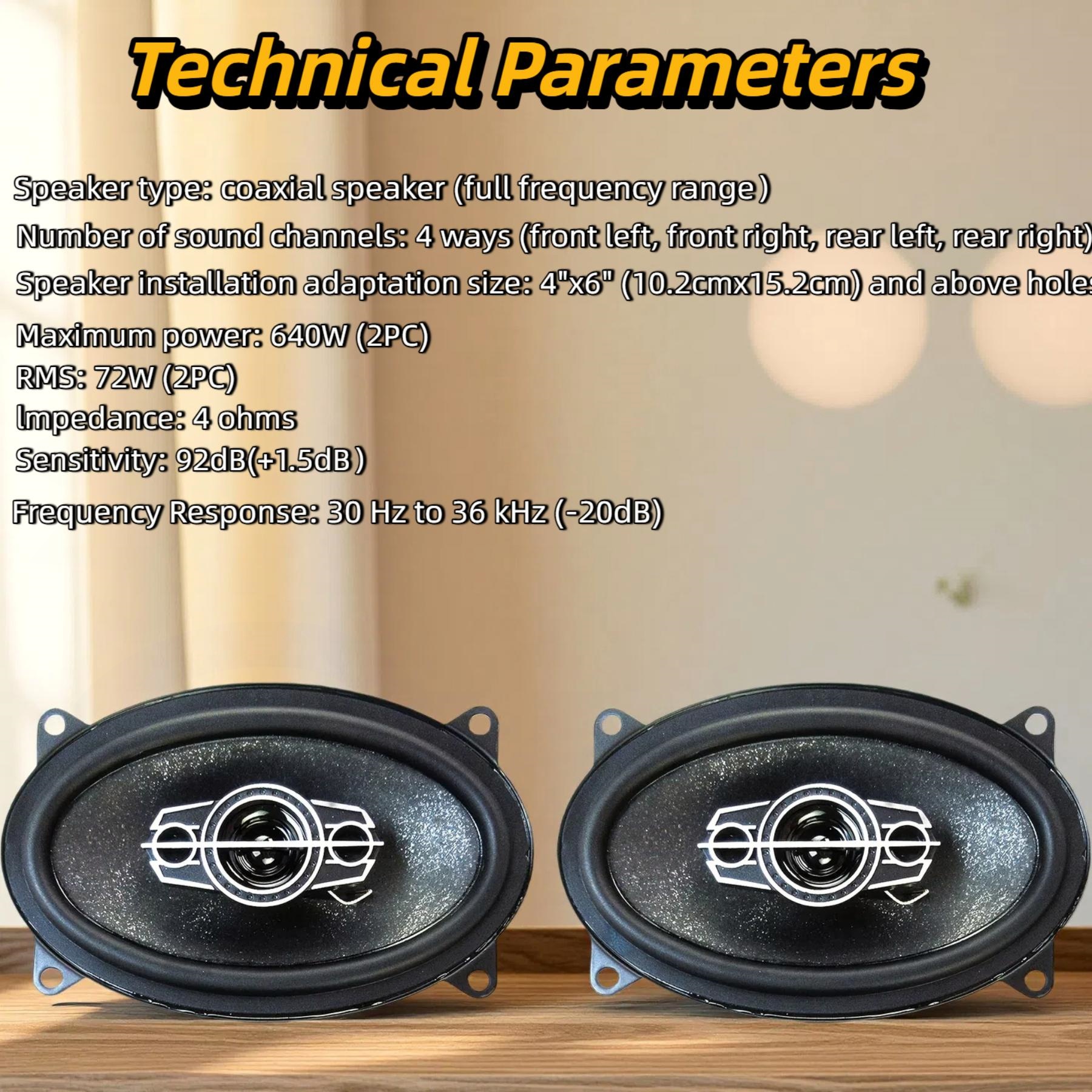 2 Pcs 4 inch 6 inch 320W 4-Way - Audio Universal Music incelemesi ve fiyatı