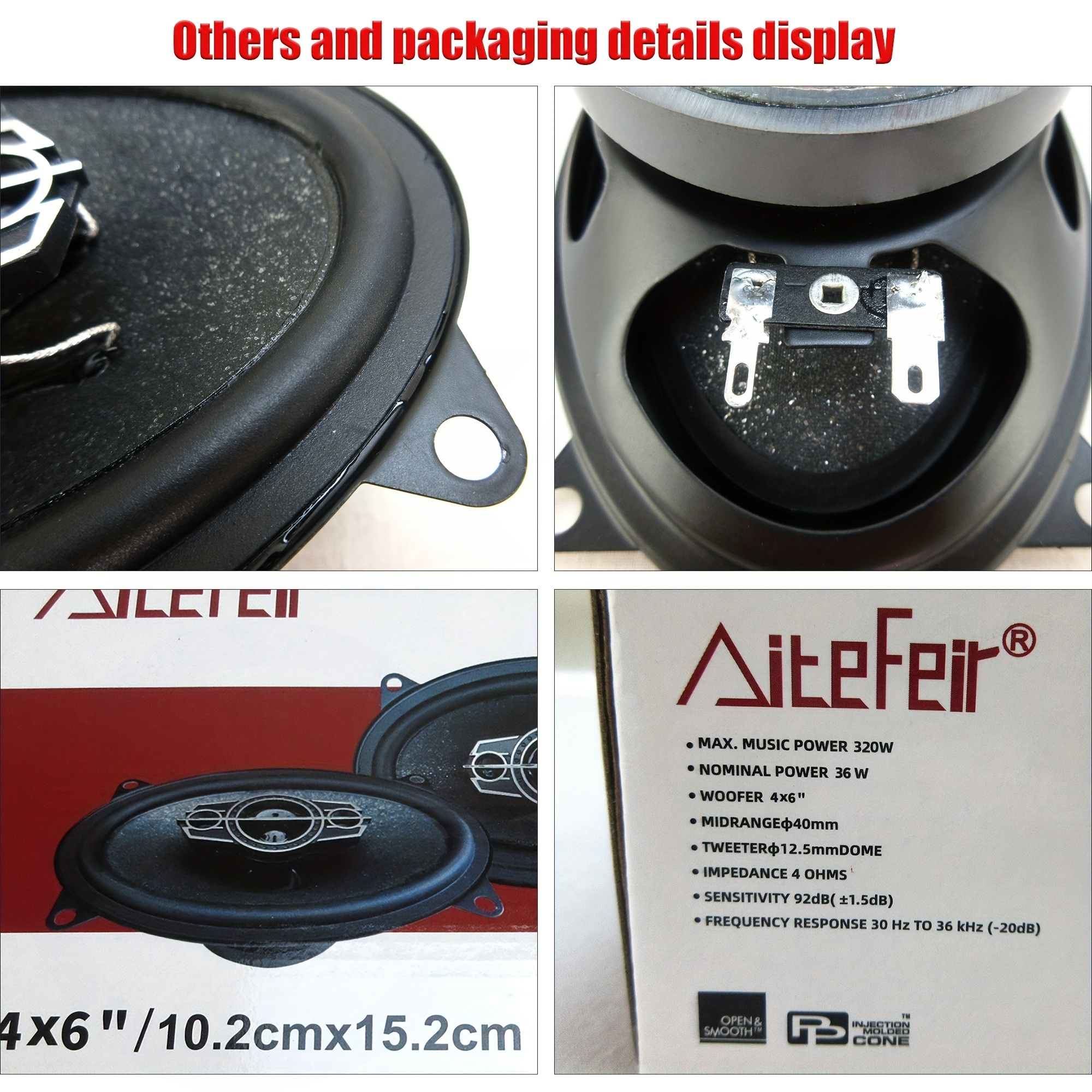 2 Pcs 4 inch 6 inch 320W 4-Way - Audio Universal Music incelemesi ve fiyatı