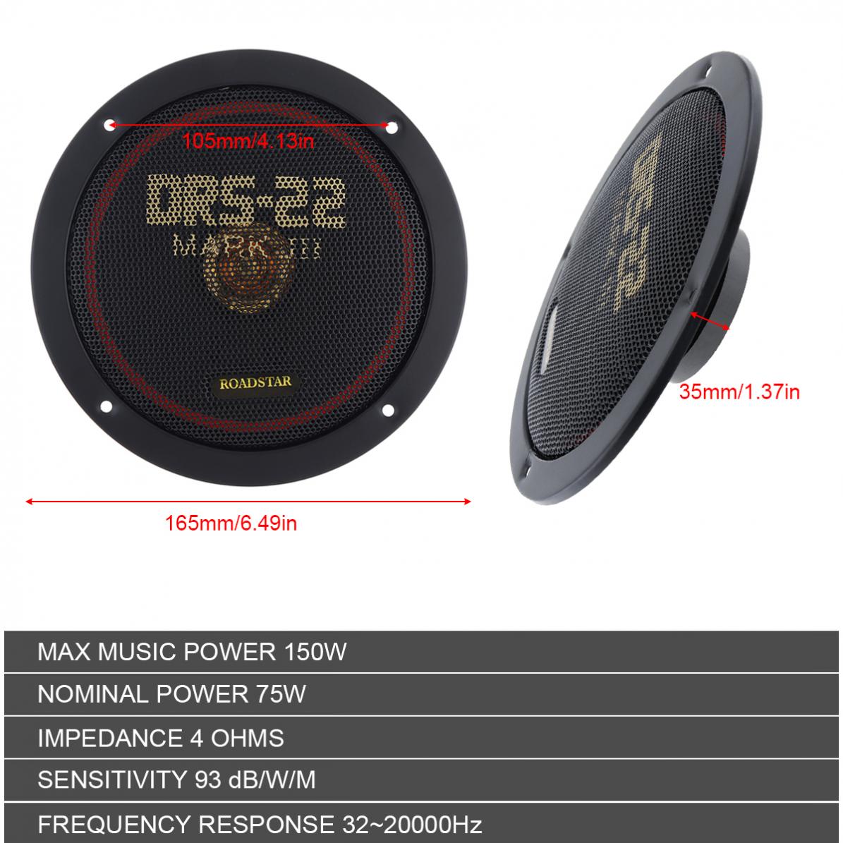2pcs 6.5 Inch 12V 150W Car Coa - Audio Universal Music incelemesi ve fiyatı