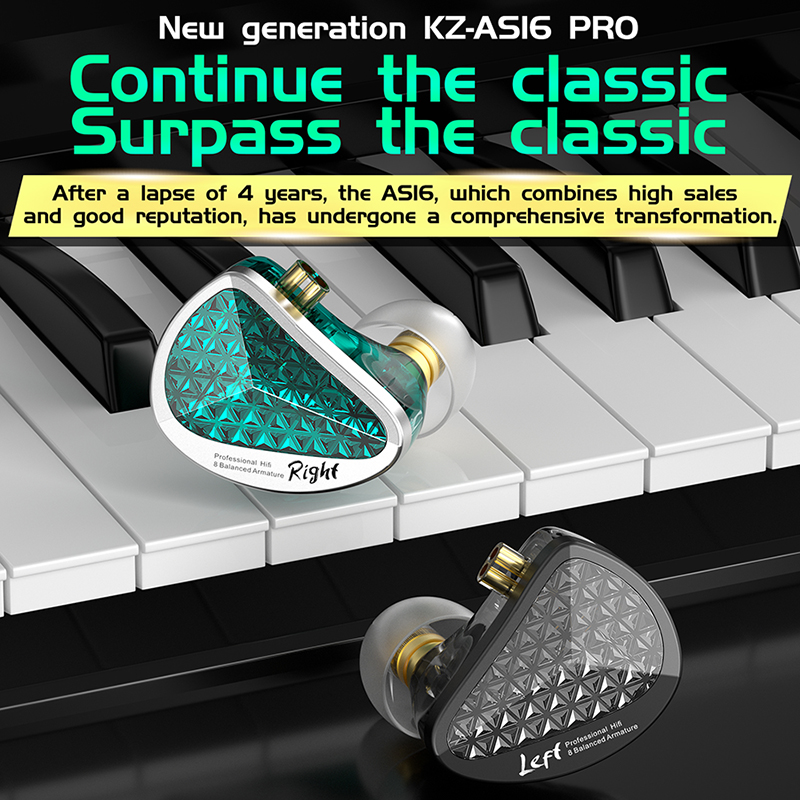 KZ AS16 PRO Wired Headphone 8B - Audio Music Game incelemesi ve fiyatı