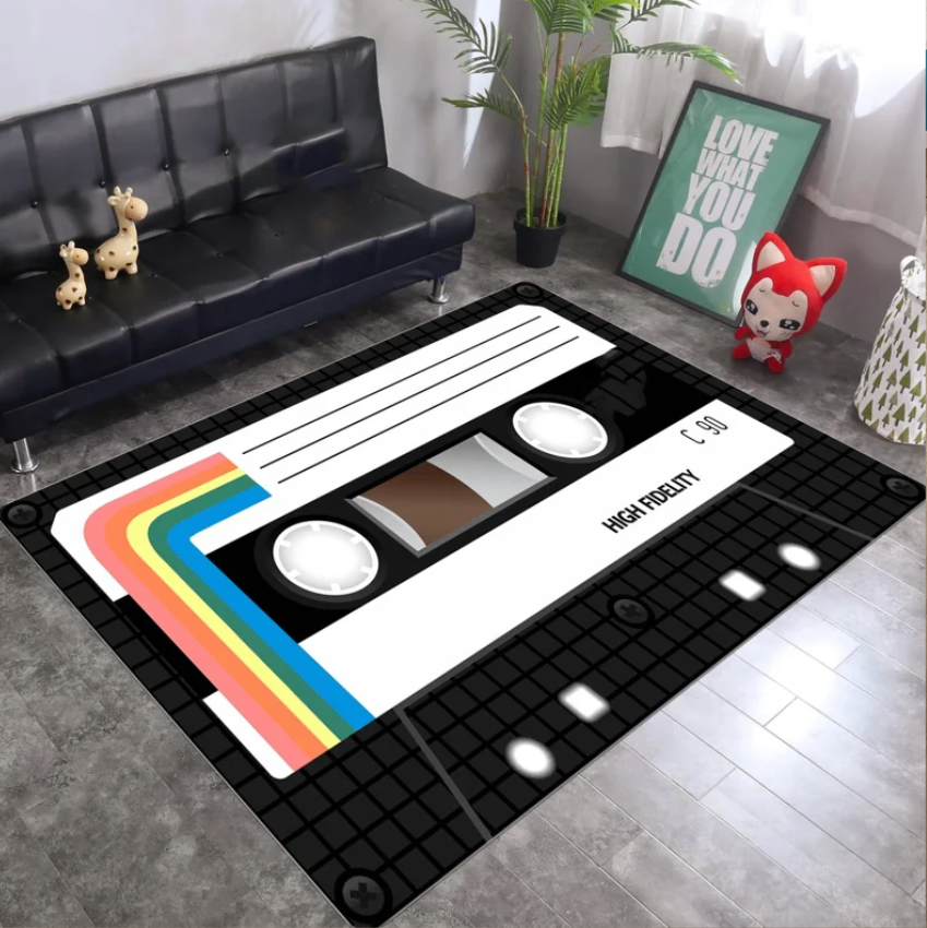 Retro Cassette Tape Rug Colorf - Audio Vibes Music incelemesi ve fiyatı