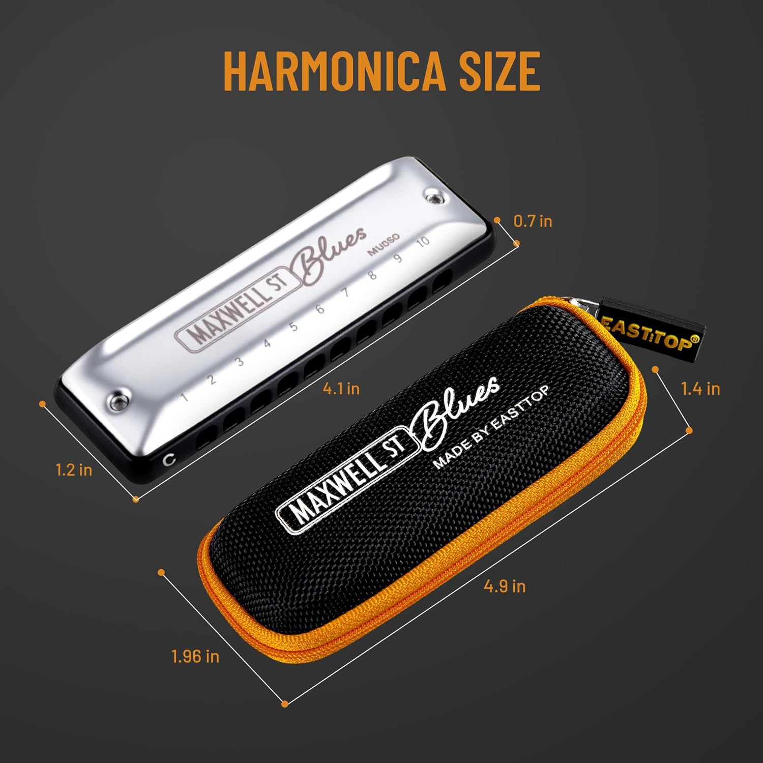 East top MAXWELL ST Blues Harm - Harmonica 10 Hole incelemesi ve fiyatı